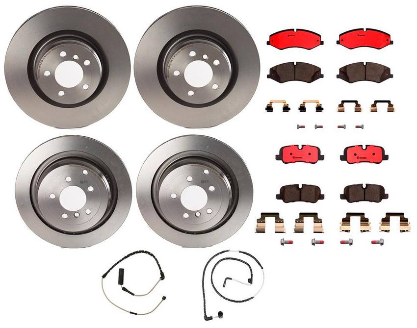 Brembo Brake Pads and Rotors Kit - Front and Rear (360mm/354mm) (Ceramic)